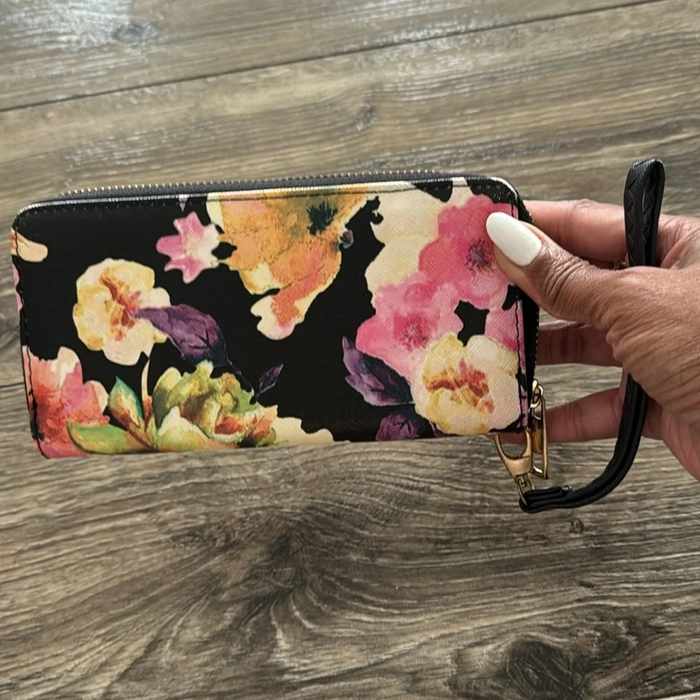 Floral Wristlet Wallet